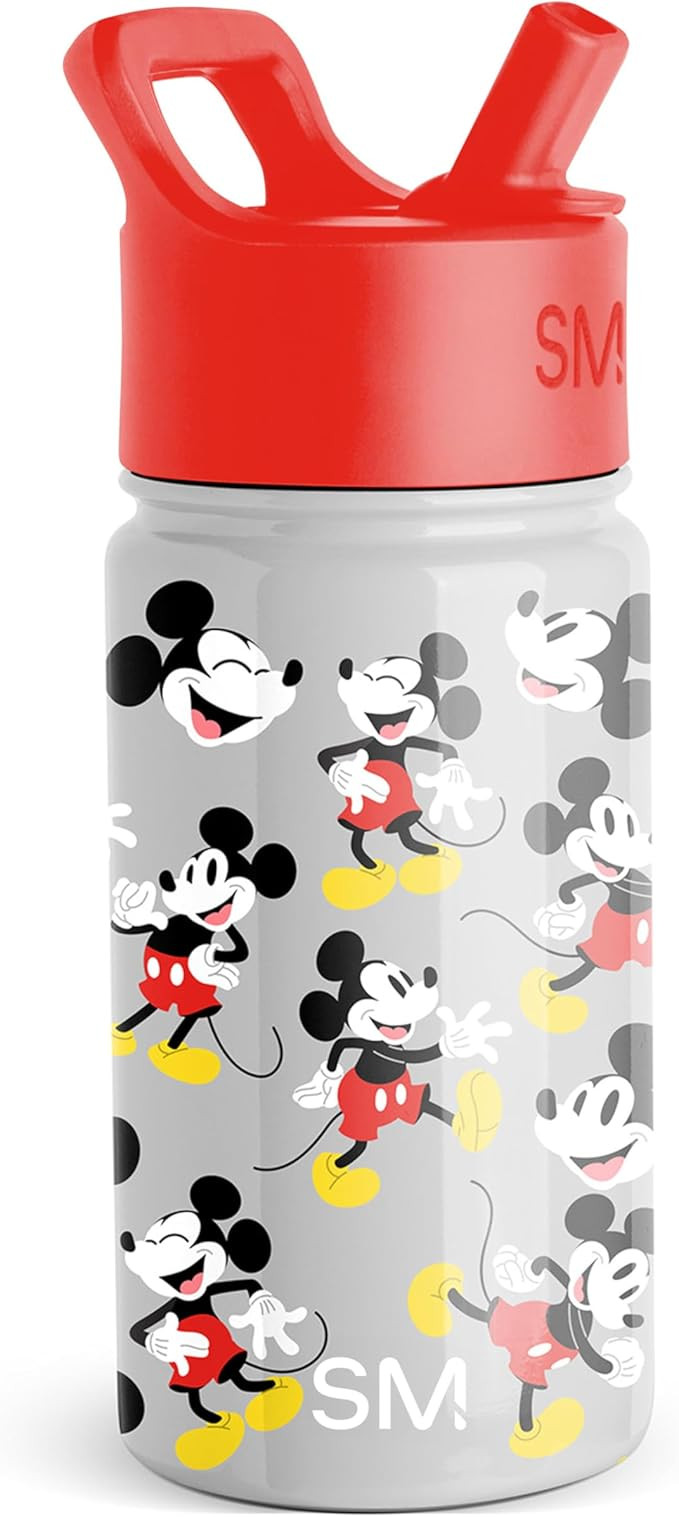 Simple Modern Kids Summit Water Bottle with Straw Lid | Disney Mickey Mouse 14oz Stainless Steel ... | Amazon (US)