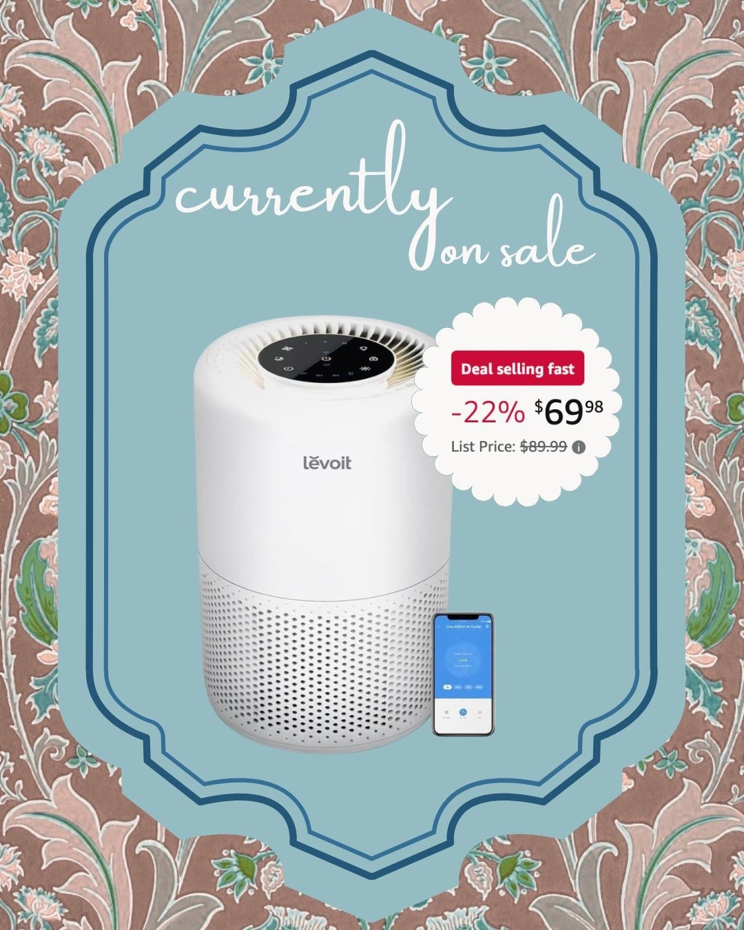 $20 off my favorite air purifier! This one connects to an app so you can control the schedule of when it runs, when to change the filter, etc. 
I’ve had mine for 3 years and love it! I find this size best for a bedroom or single space. 

#airpurifier #amazon #healthyhome

#LTKHome #LTKFindsUnder100 #LTKSaleAlert