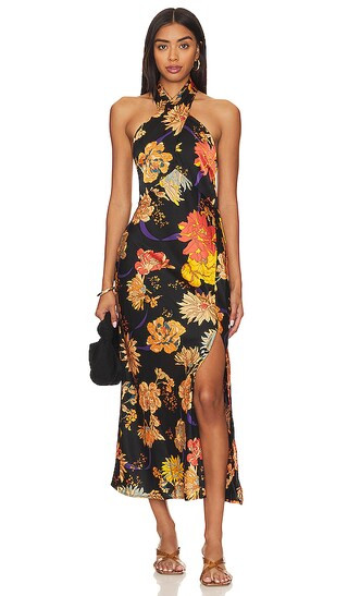 Marissa Dress in Black & Orange Floral | Revolve Clothing (Global)