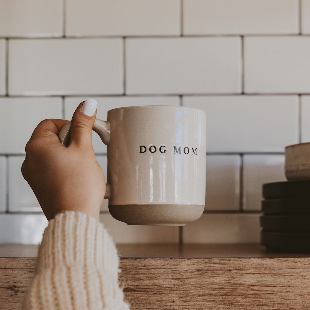 Dog Mom Stoneware Coffee Mug Fur Mama Inspirational Mug - Etsy | Etsy (US)