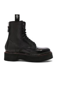 R13 Leather Boots in Black | FWRD 
