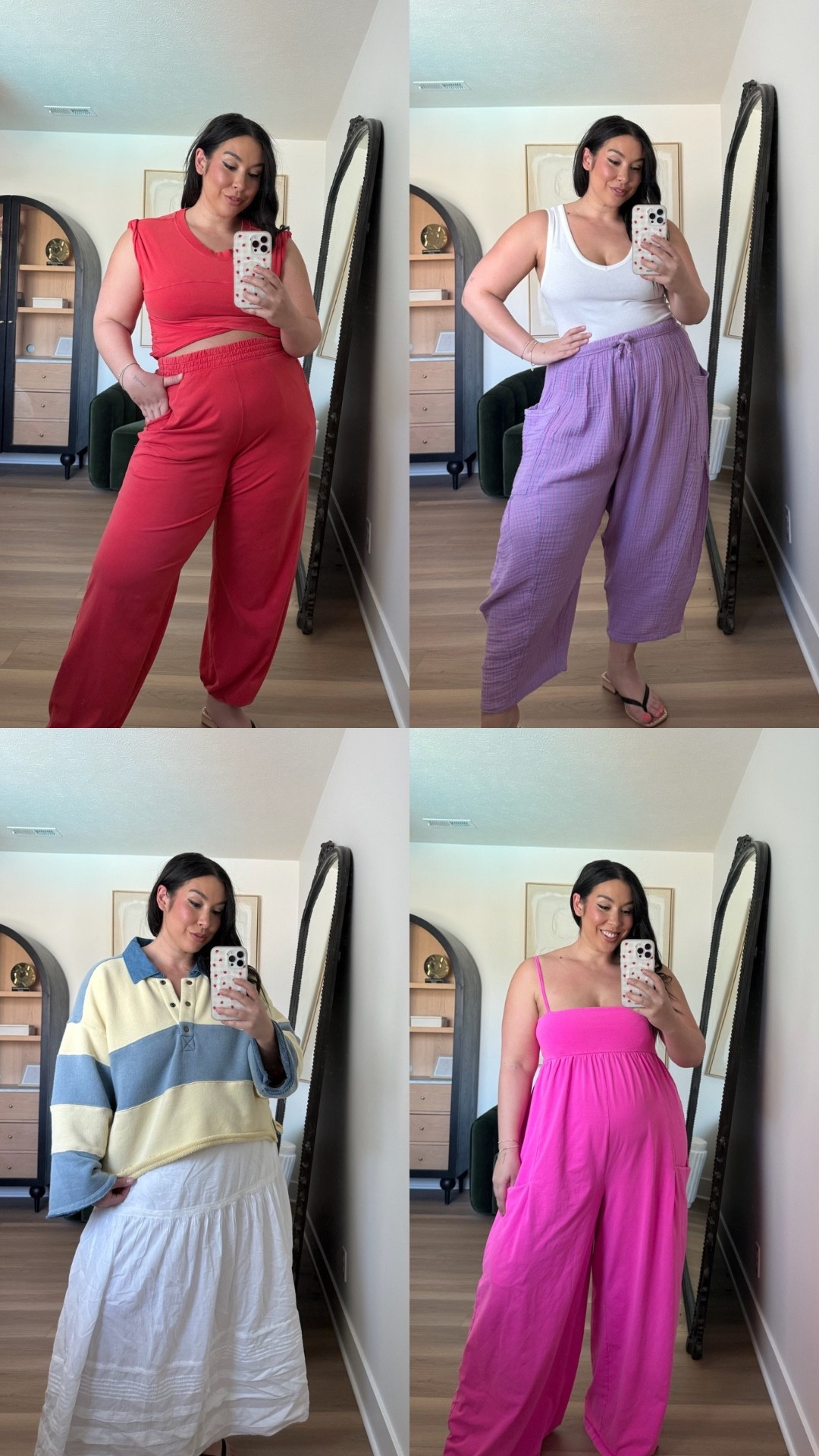 Midsize casual spring outfit under $100! Wearing a size xl 
-
-
-
Casual jumpsuit, soft pants, easy outfit, mom outfit, comfy outfit, free people jumpsuit, matching set, striped pants, midsize outfit, midsize style

#LTKootd #LTKMidsize