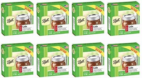 Ball Mouth Mason Jar Canning Lids 8 Dozen, Silver | Amazon (US)