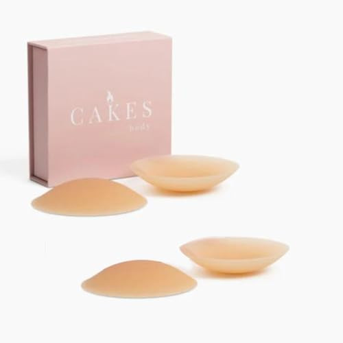 QZMXH Cakes Grippy Seamless Covers, Cakes Nipple Covers Full Coverage, Sticky Adhesive Silicone Nipple Pasties - Reusable Pasty Nipple Covers for Women with Travel Box(Honey,2 PCS_ITTY BITTY(AA-A)) | Amazon (US)