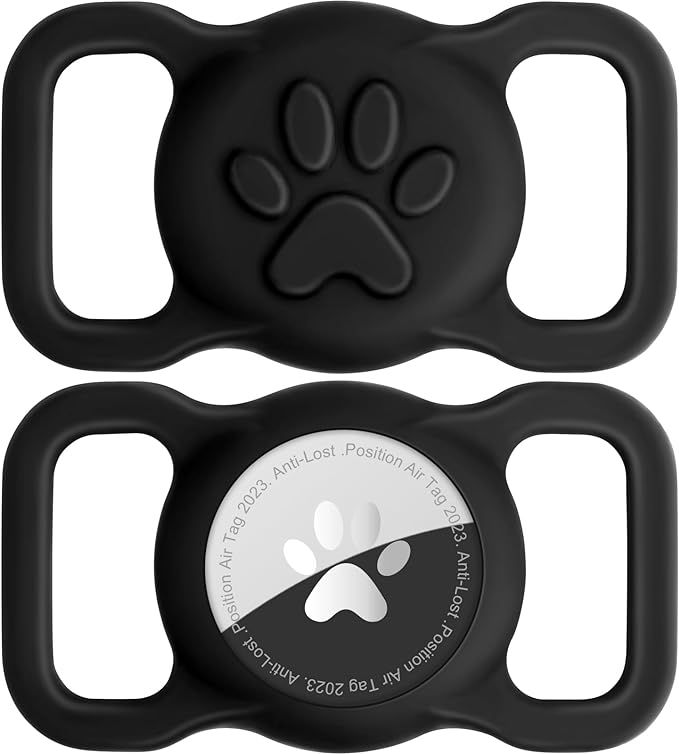 Joytale 2 Pack Airtag Dog Collar Holder, Elastic Silicone Air Tag Holder for Dogs and Cats, Light... | Amazon (US)