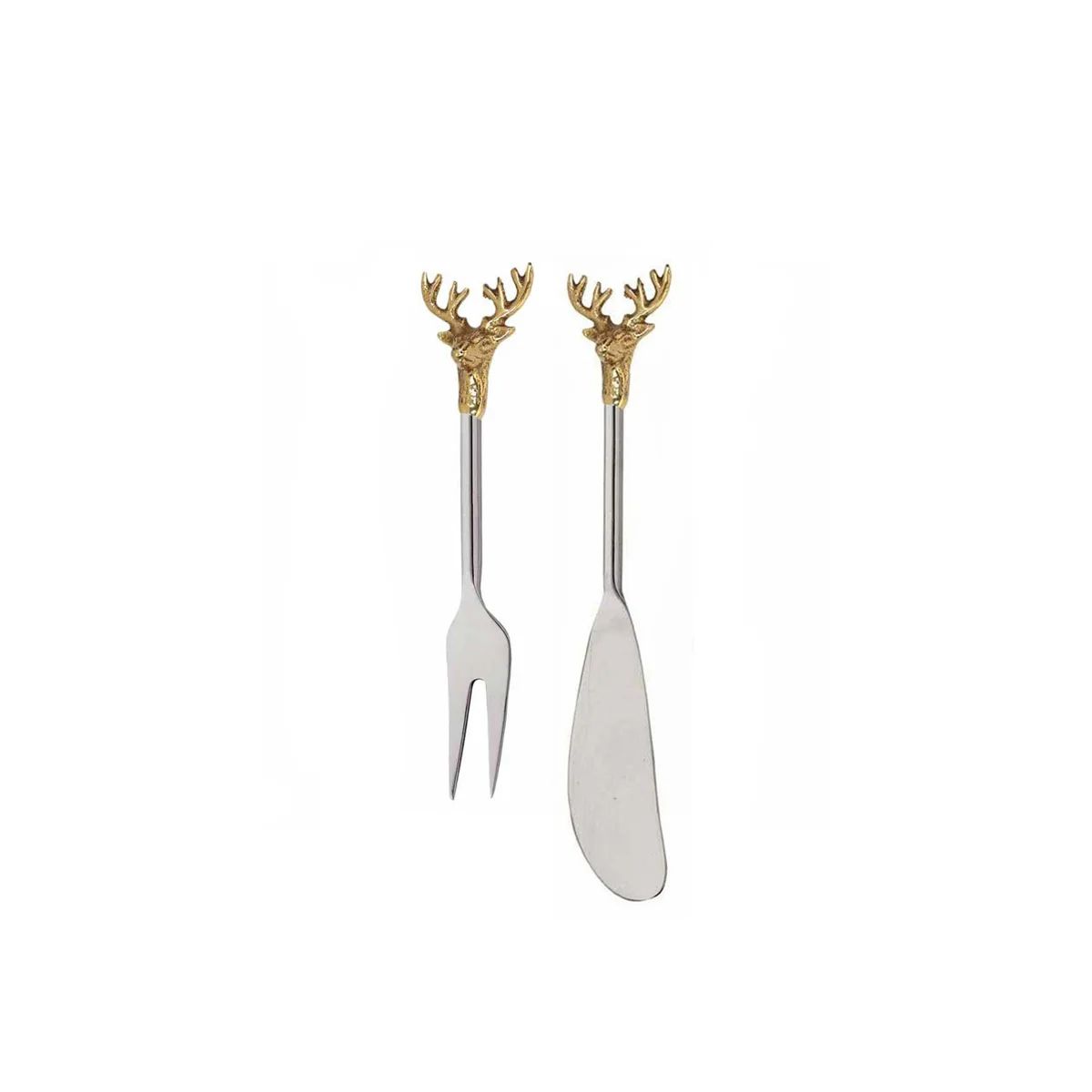 Gilded Deer Fork & Knife Set | Tuesday Made