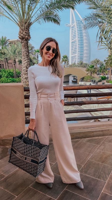 Classy and comfortable 
These wide leg pants are comfortable and the BEST fitting!
These shoes are also very comfortable.
 Everything fits true to size 



#LTKOver40 #LTKStyleTip #LTKTravel