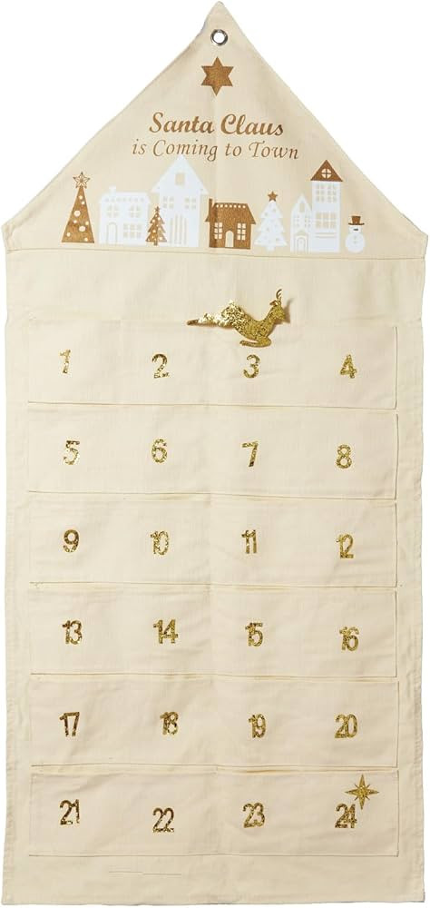 DN DECONATION Advent Calendar Wall Hanging - 24 Pockets Fabric Christmas Countdown Decor for Home... | Amazon (US)