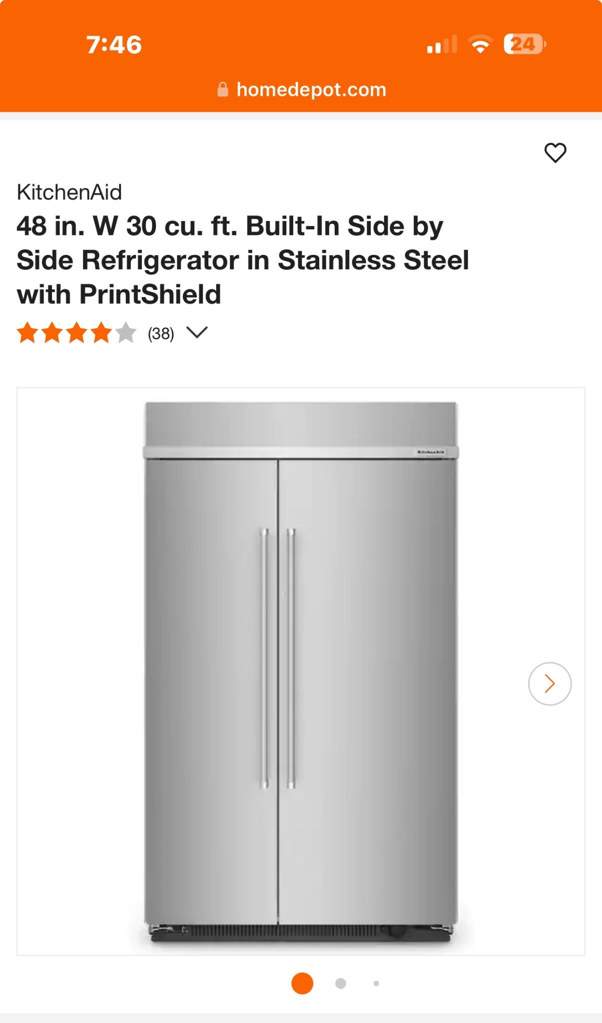 Sleek built in side by side refrigerator 

#LTKHome