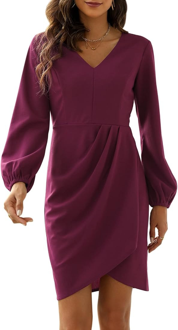 Manydress Women's Bodycon Sleeveless Deep V Neck Summer Dress Wrap Ruched Cocktail Party Mini Dre... | Amazon (US)