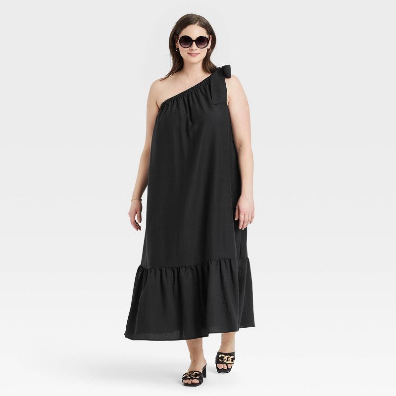Women's One Shoulder Sleeveless Tiered Dress - A New Day™ | Target