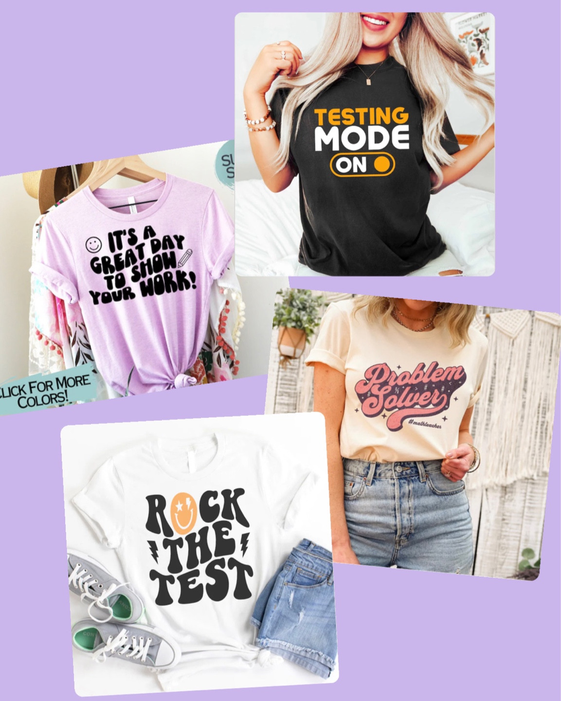 State testing tees! It’s already that time of the school year. I needed some new testing shirts to give my students important reminders and still be cute! Ordered a small in each! 

#LTKsalealert #LTKSeasonal #LTKunder50