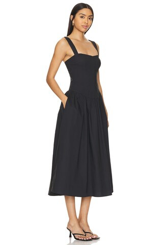 Tularosa Allie Midi Dress in Black from Revolve.com | Revolve Clothing (Global)