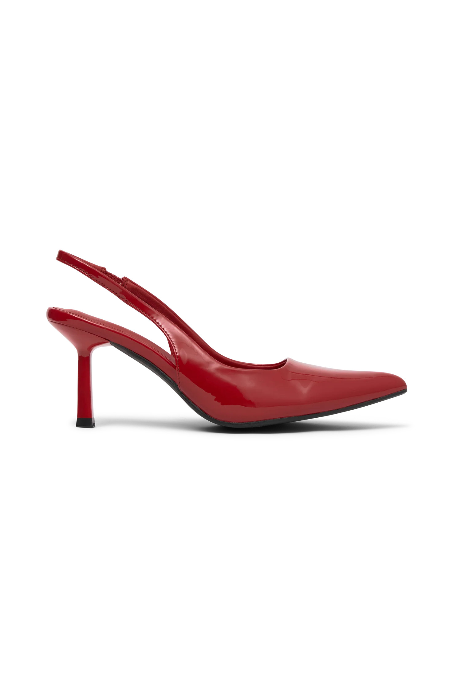Dasha Patent Sling Back Heels - Red | MESHKI US