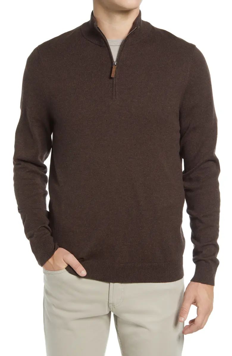 Half Zip Cotton & Cashmere Pullover | Nordstrom
