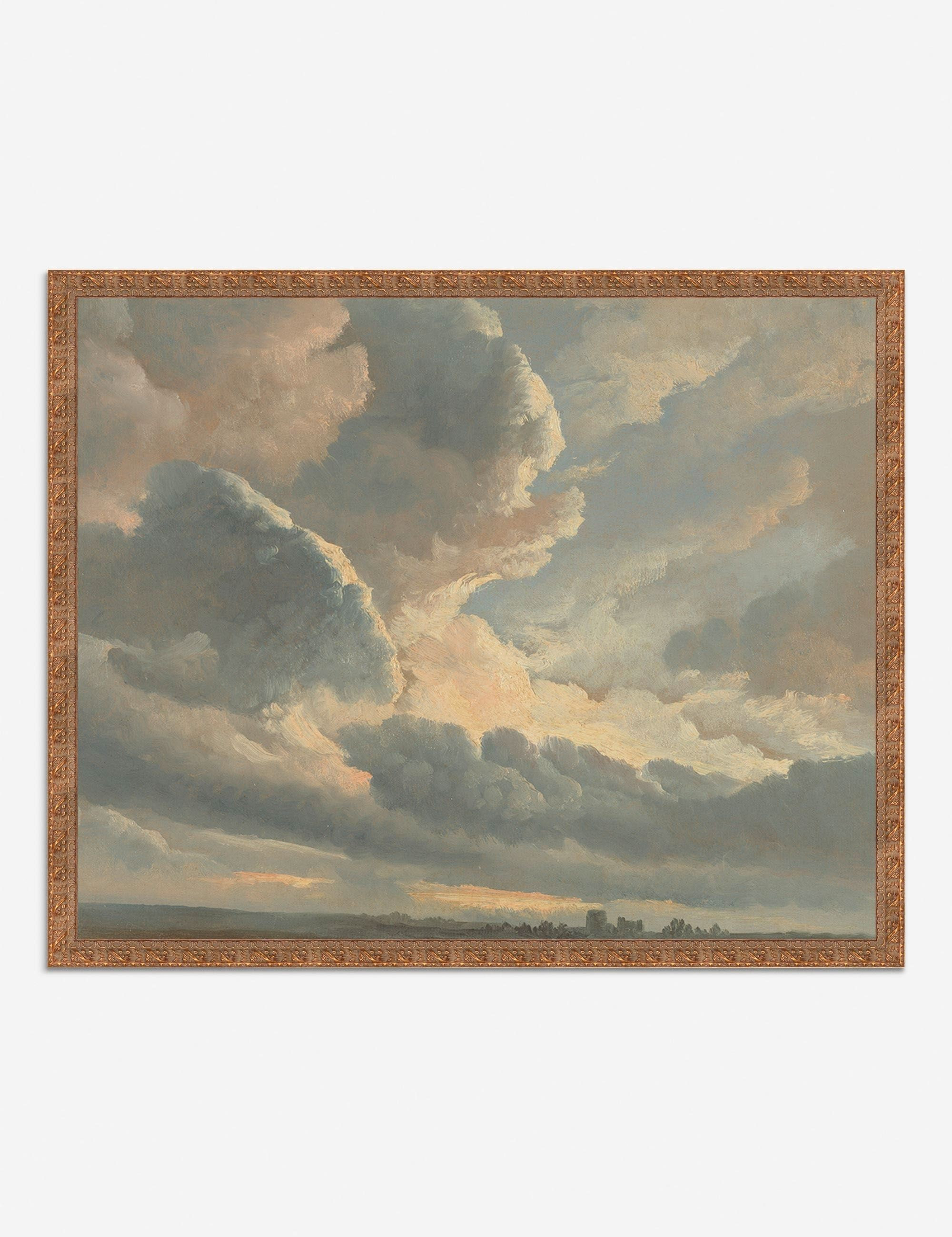 'Study of Clouds with a Sunset near Rome' Wall Art by Simon Alexandre Clément Denis | Lulu and Georgia 