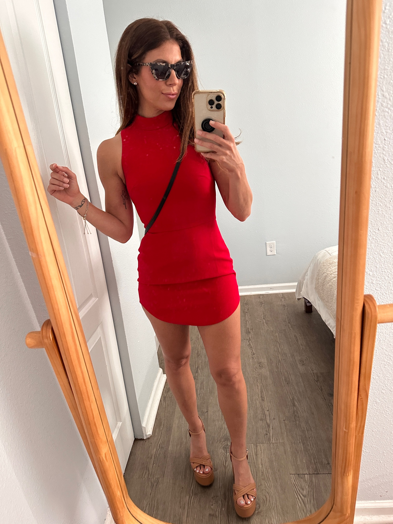 This dress has been my go-to favorite for over a year now! The vibrant red is rich a beautiful, the cut is ultra flattering for petite gals. I give myself height and the illusion of longer legs with a chunky platform shoe with thin straps, close to my skin color. This is a great trick to slim and elongate legs! ❤️ #partydress #reddress #weddingguestdress

#LTKStyleTip #LTKParties #LTKSeasonal