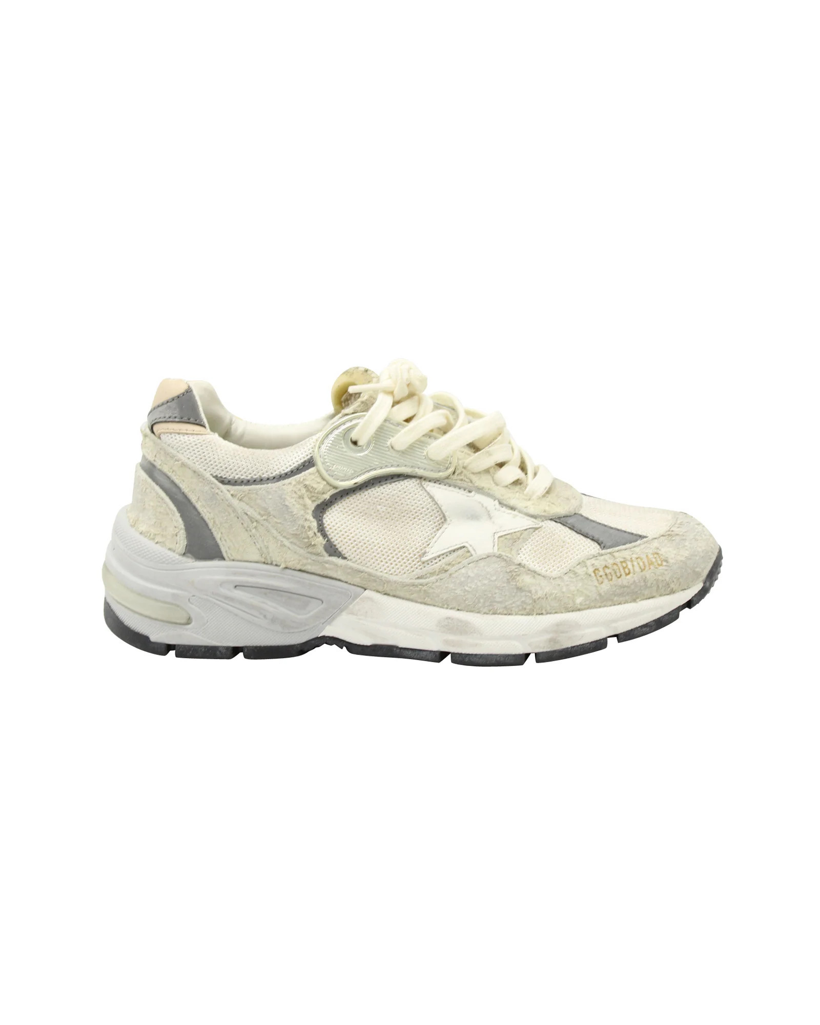 Golden Goose Dad Sneakers in Cream Suede | Shop Simon