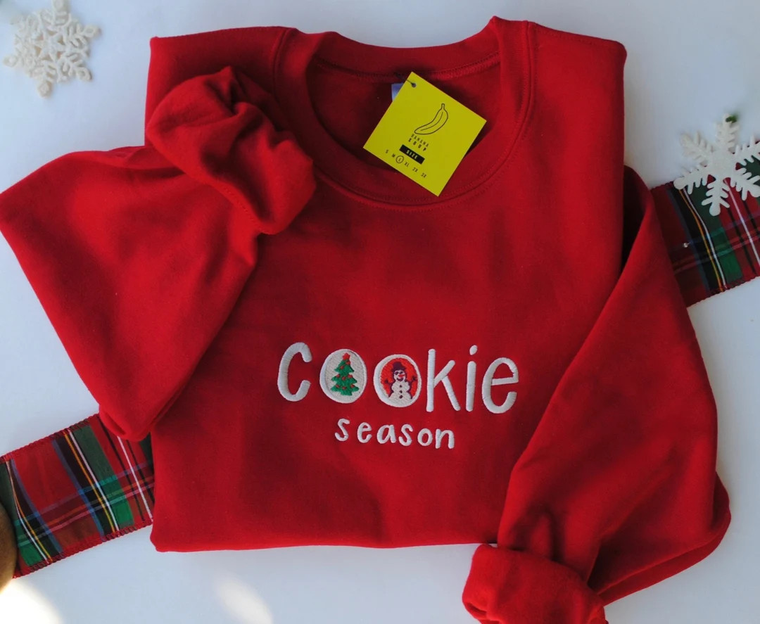 Christmas Cookie Season Embroidered Sweatshirt - Etsy | Etsy (US)