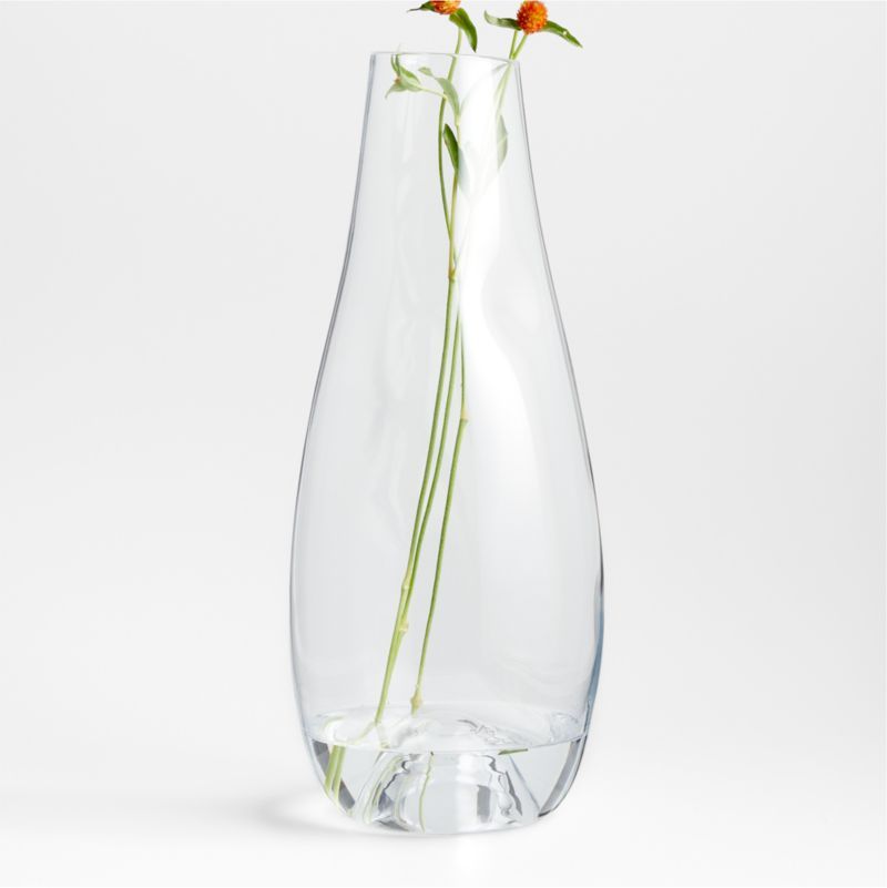 Regen Clear Blown Glass Vase 21" + Reviews | Crate & Barrel | Crate & Barrel