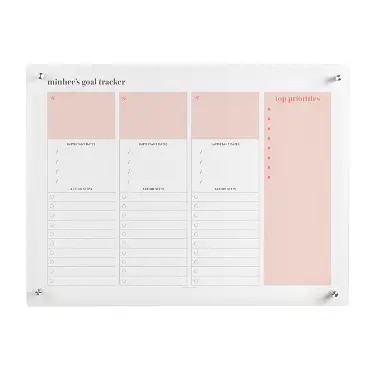 Acrylic Goal Setting Wall Calendar | Erin Condren | Erin Condren