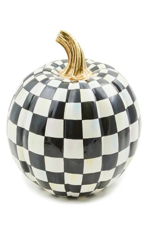 MACKENZIE CHILDS Courtly Check Glossy Small Pumpkin at Nordstrom | Nordstrom