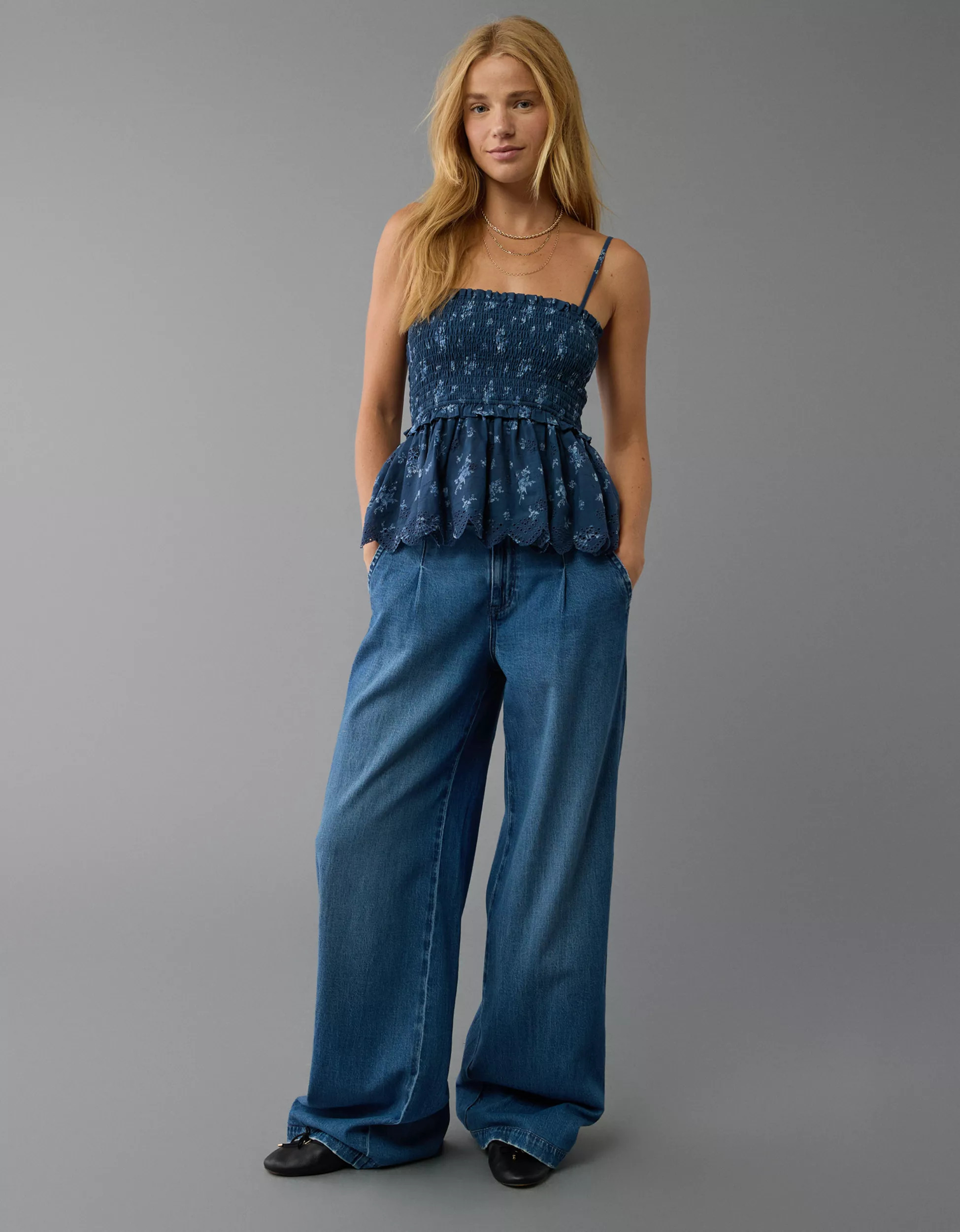 AE Floral Tiered Tube Top | American Eagle Outfitters (US & CA)