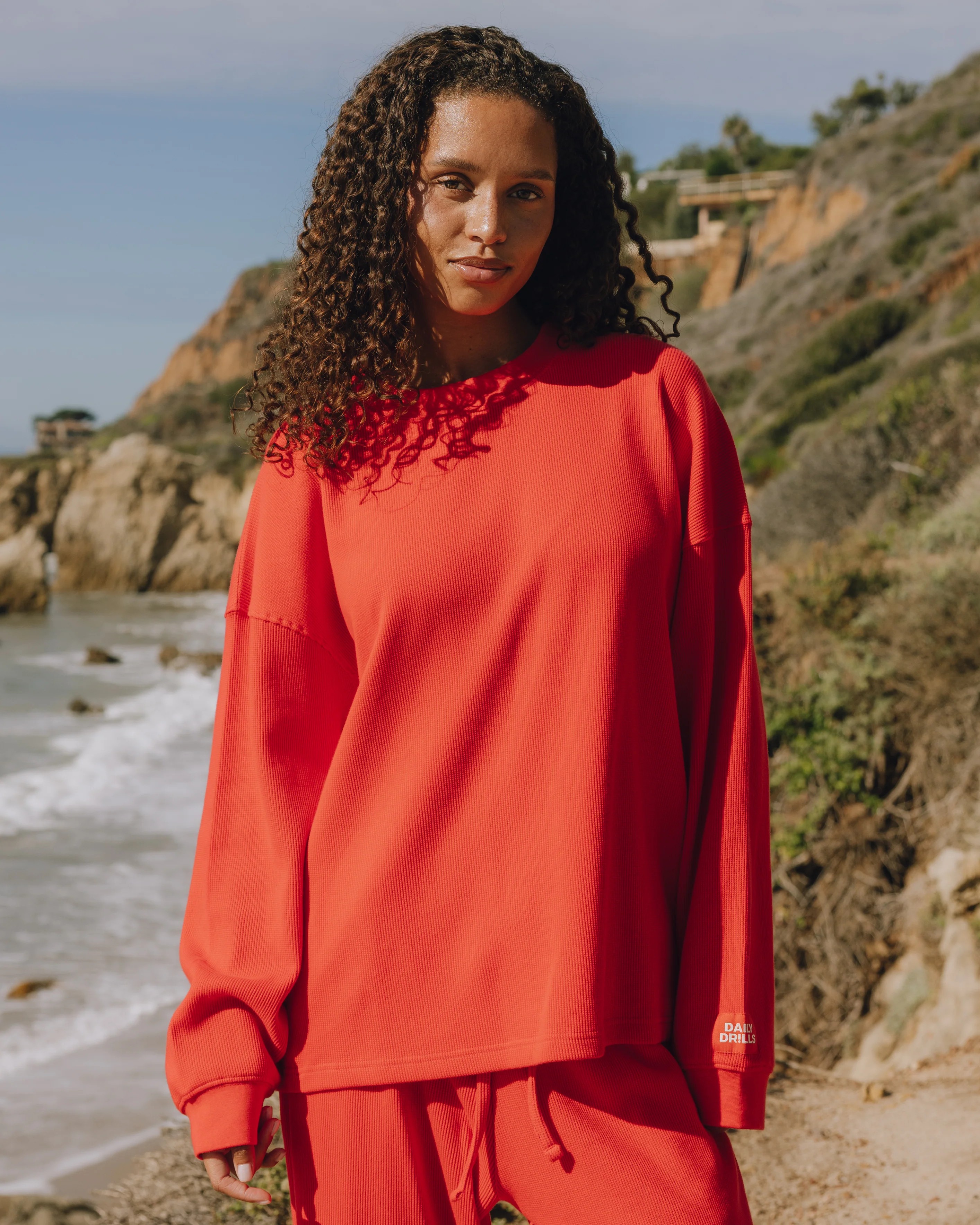 Oversized Sport Thermal - Heart with Monochrome Patch | Daily Drills LLC