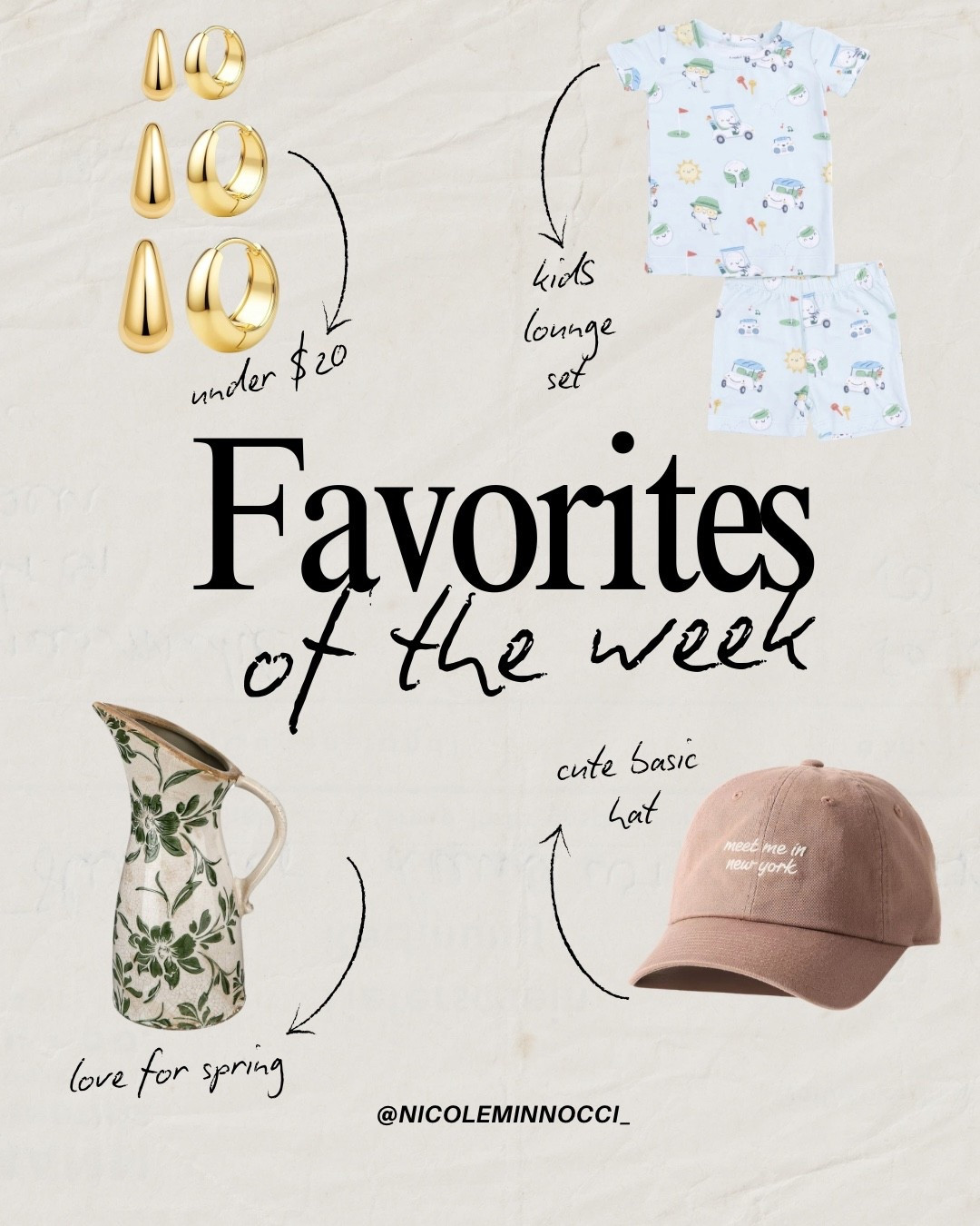 Favorite finds of the week- 3 pack of earrings, kids lounge set, home accents, basic neutral hat!

#LTKmomlife #LTKHome #LTKgrwm