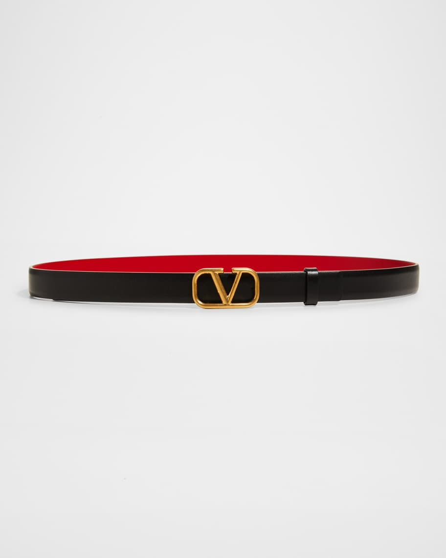 Valentino Garavani VLOGO Leather Belt | Neiman Marcus