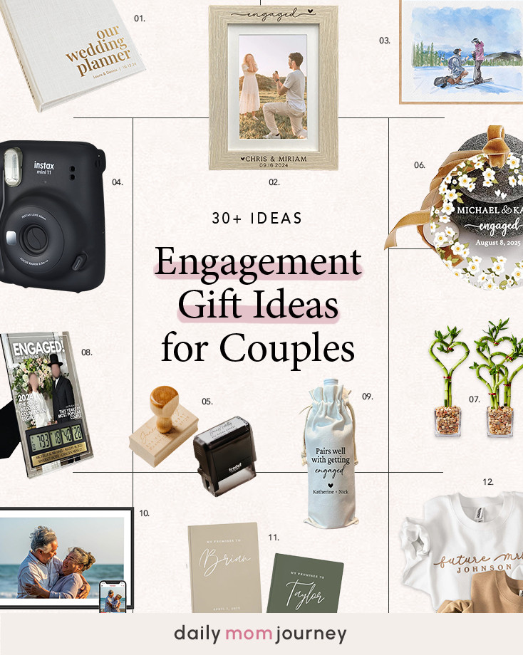 Say ‘congrats’ with the perfect gift! 🎉💍 Whether it’s a personalized keepsake, a cute couple’s gift, or something practical for wedding planning, these engagement gift ideas are sure to impress! Which one is your favorite? 🎁✨ Find 30+ ideas here 👉 https://dailymomjourney.com/engagement-gift-ideas/ #EngagedLife #GiftGuide #WeddingPlanning 

 #LTKWedding