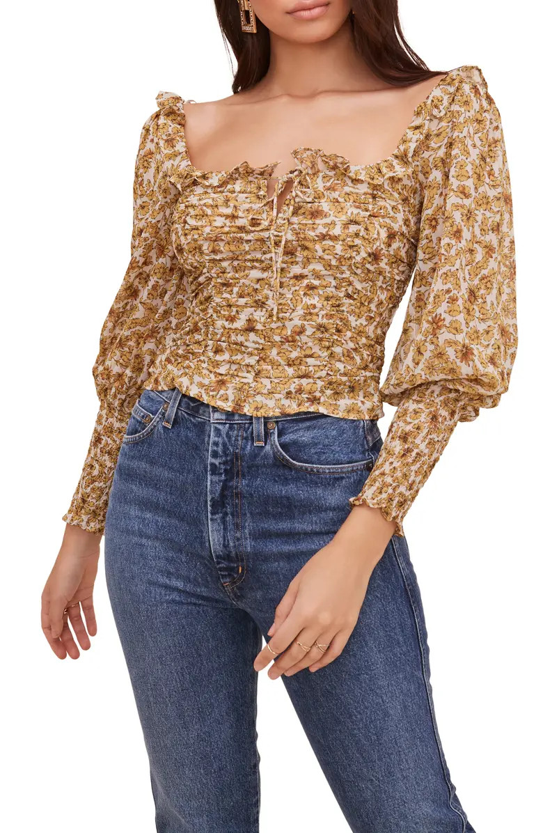 Ruched Square Neck Top | Nordstrom