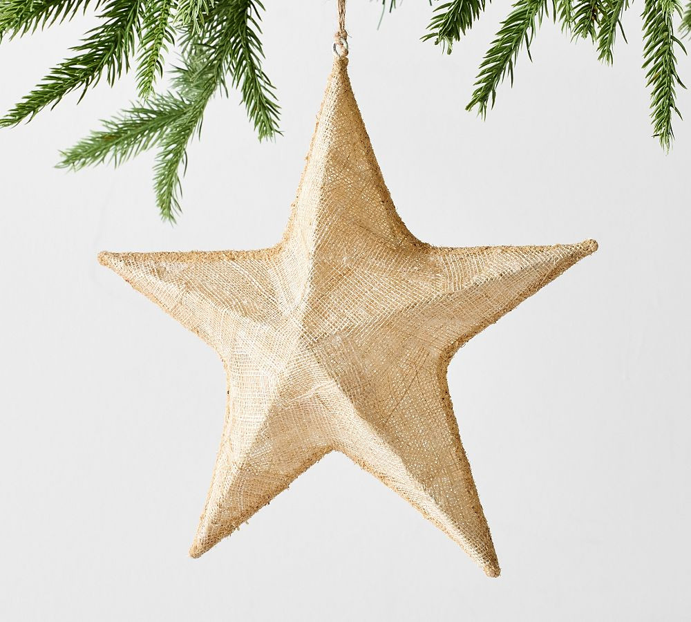Burlap Star Ornament | Pottery Barn (US)