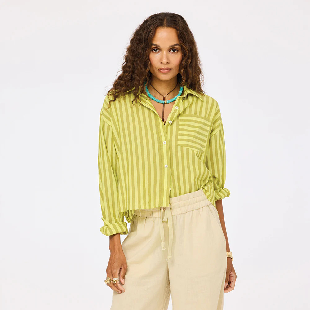 Tia Faded Stripe Shirt | Kerri Rosenthal