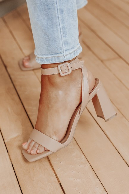 Madden Girl Winni Nude Strappy Heels | Magnolia Boutique