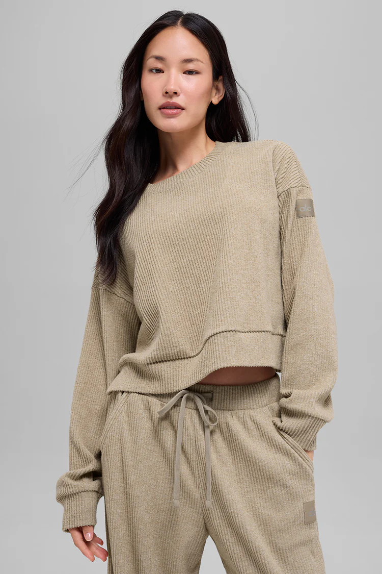 Muse Crew Neck Pullover - Gravel Heather | Alo Yoga (US)
