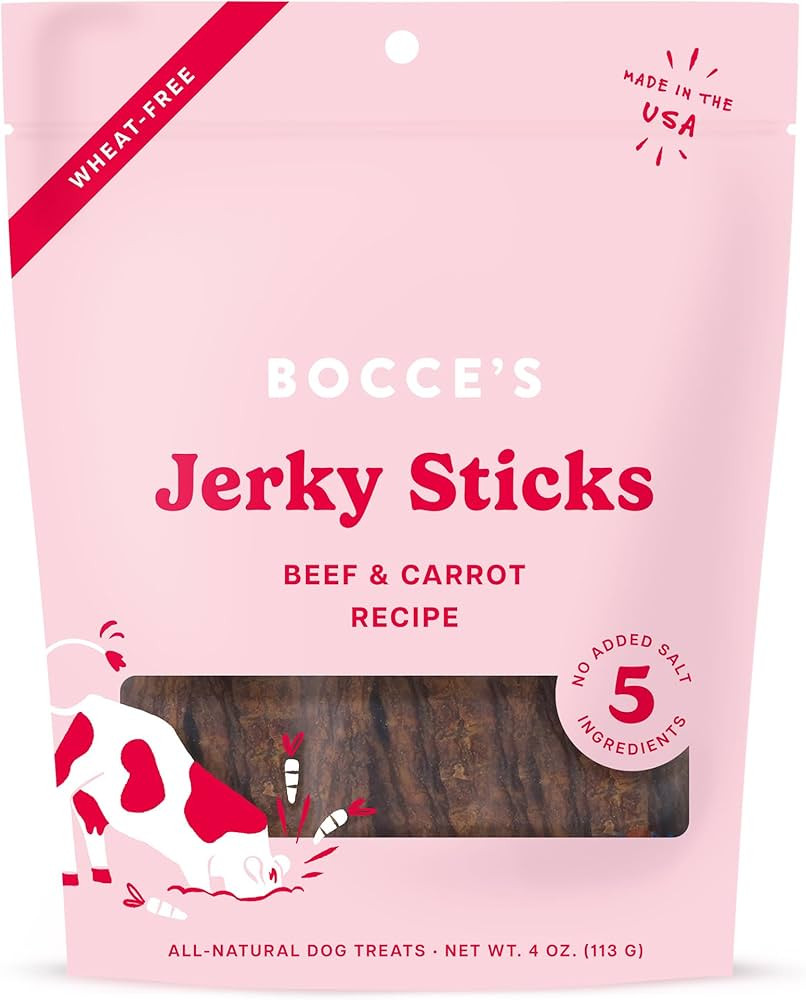 Bocce's Bakery Jerky Stick Dog Treats, Wheat-Free, Made with Limited-Ingredients, Baked in The US... | Amazon (US)