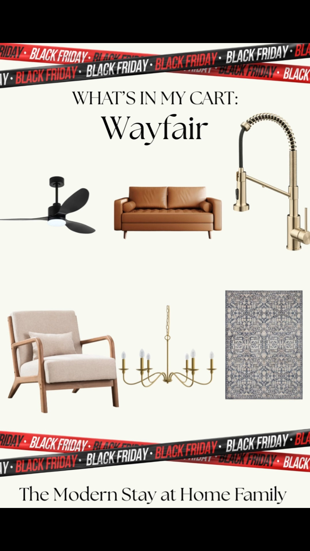 Black Friday Wayfair finds I’m adding straight to cart 🤩🛒 A sleek black ceiling fan, modern leather sofa, brushed-gold kitchen faucet, cozy area rug, glam gold chandelier, and the perfect MCM linen accent chair for a mid-century makeover. The best home decor deals, furniture sales, lighting upgrades, and kitchen remodel essentials all in one place. Snag these Wayfair Black Friday deals, living room furniture steals, and budget-friendly home updates before they sell out!

Wayfair Black Friday, home decor finds, furniture deals, modern home style, mid-century modern chair, leather sofa sale, ceiling fan upgrade, gold chandelier lighting, kitchen faucet deals, rug sale, home makeover inspo, holiday home refresh, Wayfair 2025 deals, interior design favorites

#wayfair

#LTKHoliday #LTKHome #LTKCyberWeek