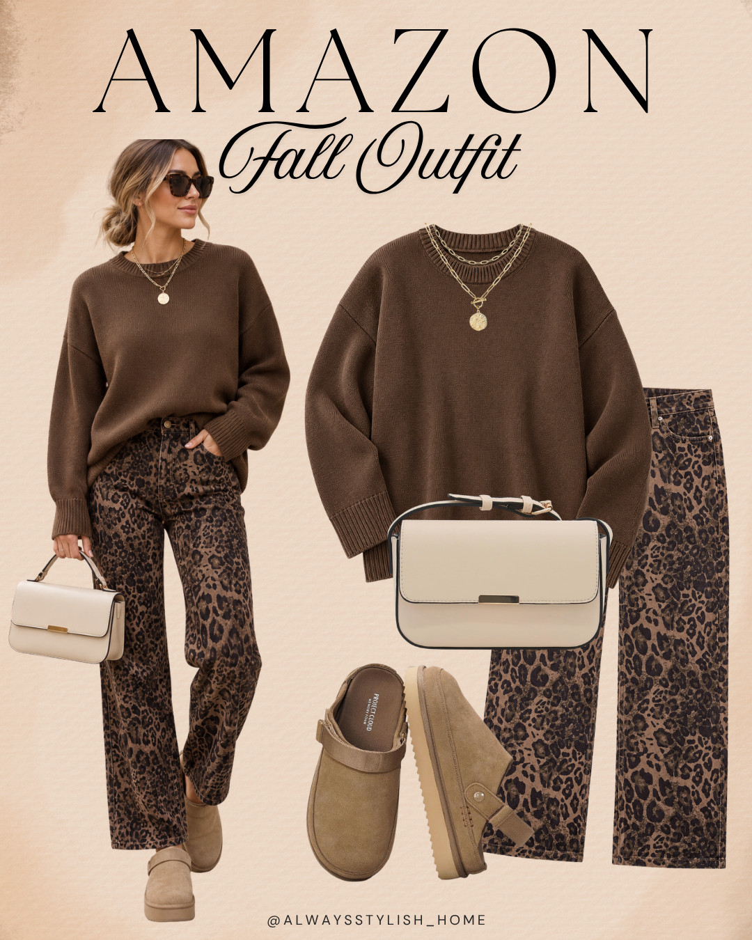 Chic Amazon fall outfit idea 🍂🤎 This elevated everyday look is perfect for brunch, date night, casual workdays, or a fall weekend out. The warm neutral tones and polished layers make it feel stylish while still being comfortable and easy to wear. Everything is linked below! Amazon fall outfit • chic fall outfit idea • Amazon fall fashion • elevated everyday style • neutral fall outfit • affordable fall fashion • casual chic outfit • midsize fall style • fall wardrobe essentials • Amazon fashion finds #LTKootd 

 #LTKgrwm #LTKootd #LTKSeasonal