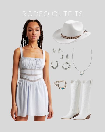 Be rodeo ready with this cute romper 🤍

Rodeo outfit, white boots, Kendra Scott jewelry 

#LTKfindsunder50 #LTKshoecrush #LTKsalealert