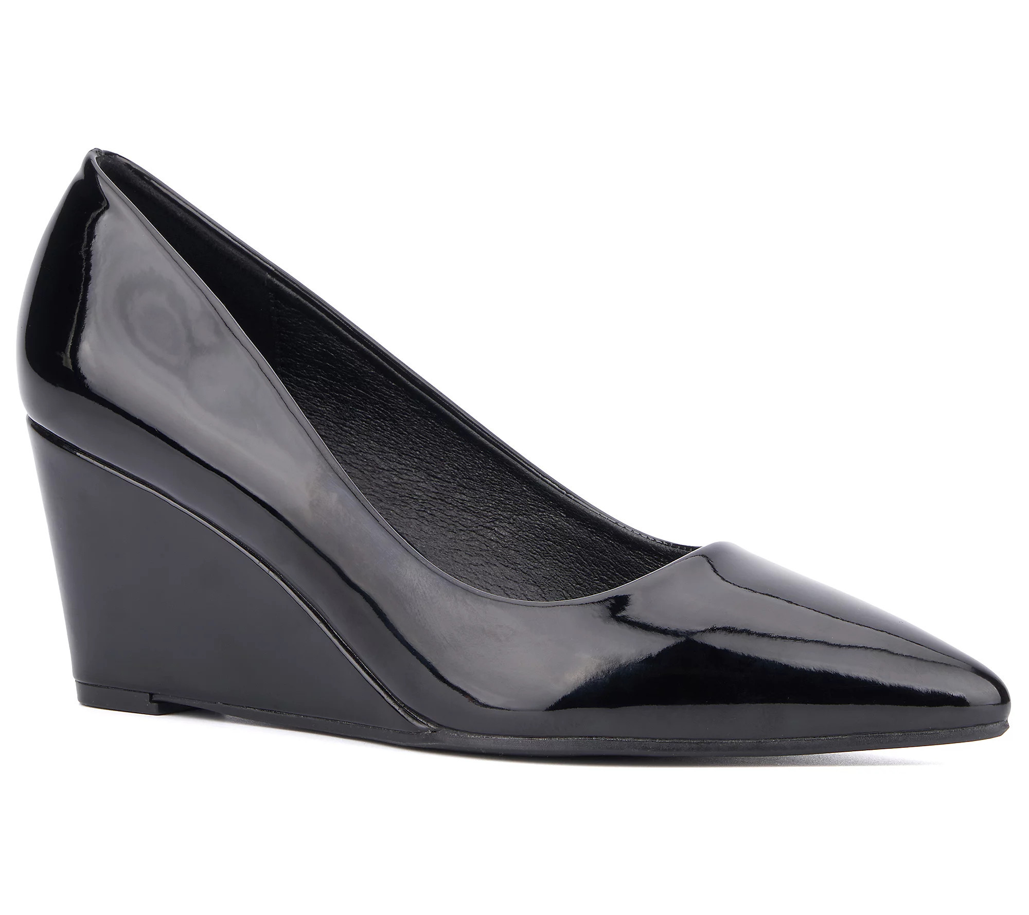 New York & Company Women's Gwen Wedge Patent He els | QVC