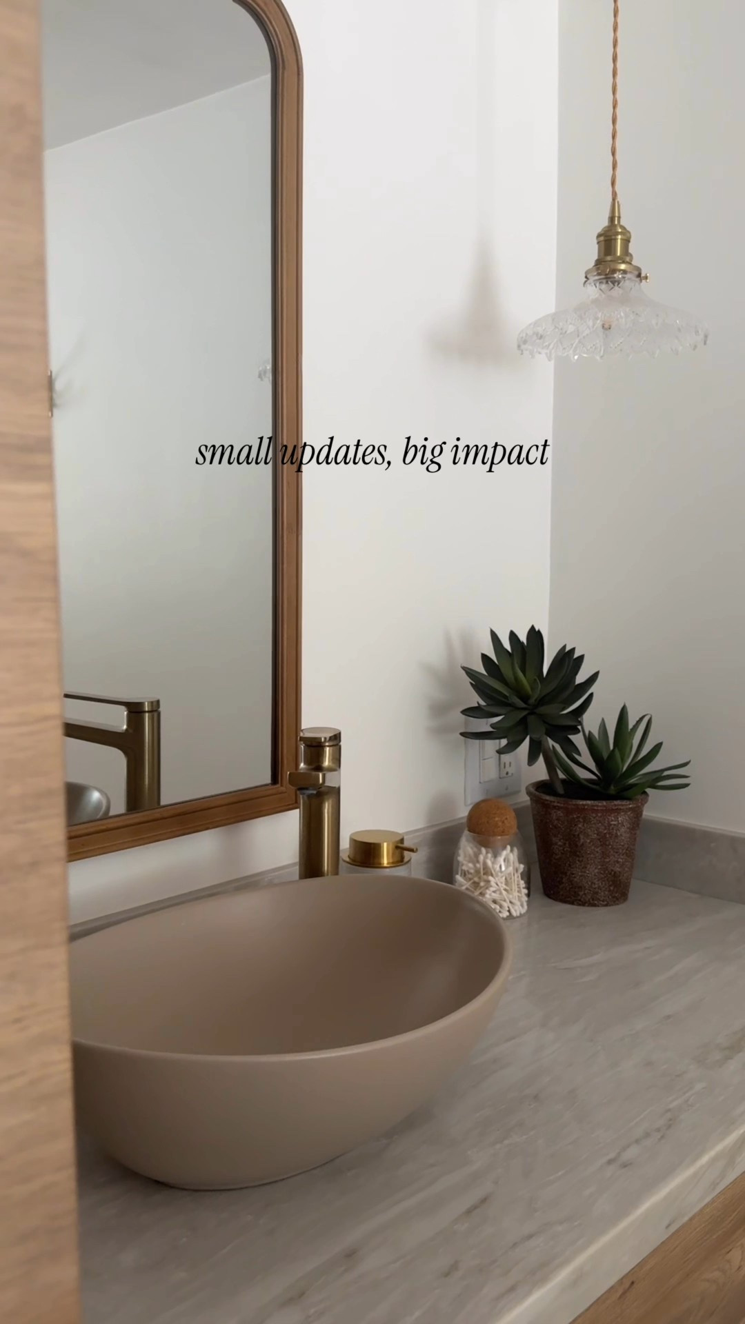 We fully renovated this bathroom at Ocotillo Ranch, but the part that actually brought it to life was layering in the right finishes. ✨

The faucet, lighting, mirror, and hardware are all from Wayfair, and they’re what took this from a construction project to a finished space that feels intentional and pulled together.

If you’re in the middle of a renovation or just looking to make a few easy updates to a bathroom, these are the kinds of upgrades that make a big difference without overcomplicating the project. 

@wayfair #ad #WayfairPartner #Wayfair


#LTKHome #LTKstorytime #LTKdayinmylife