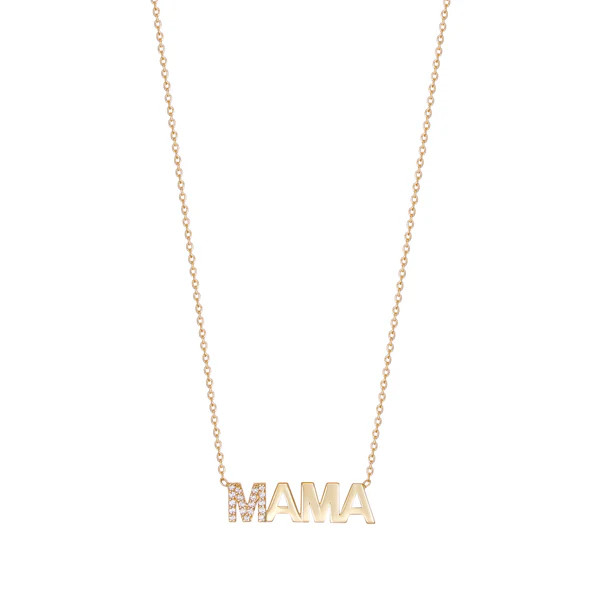 First Letter Diamond Uppercase MAMA Necklace | Lola James Jewelry