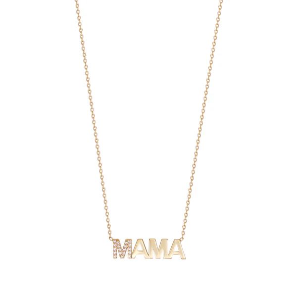First Letter Diamond Uppercase MAMA Necklace | Lola James Jewelry