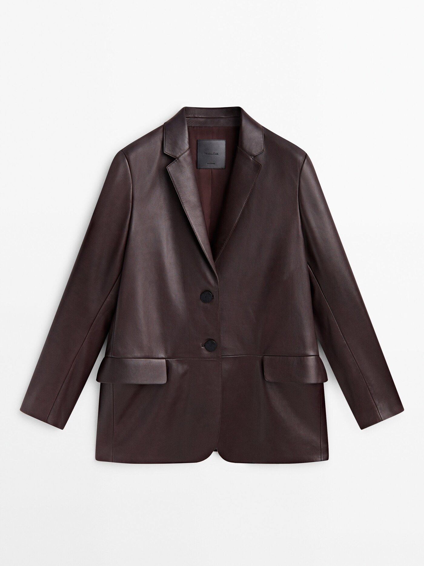 Nappa leather blazer | Massimo Dutti UK