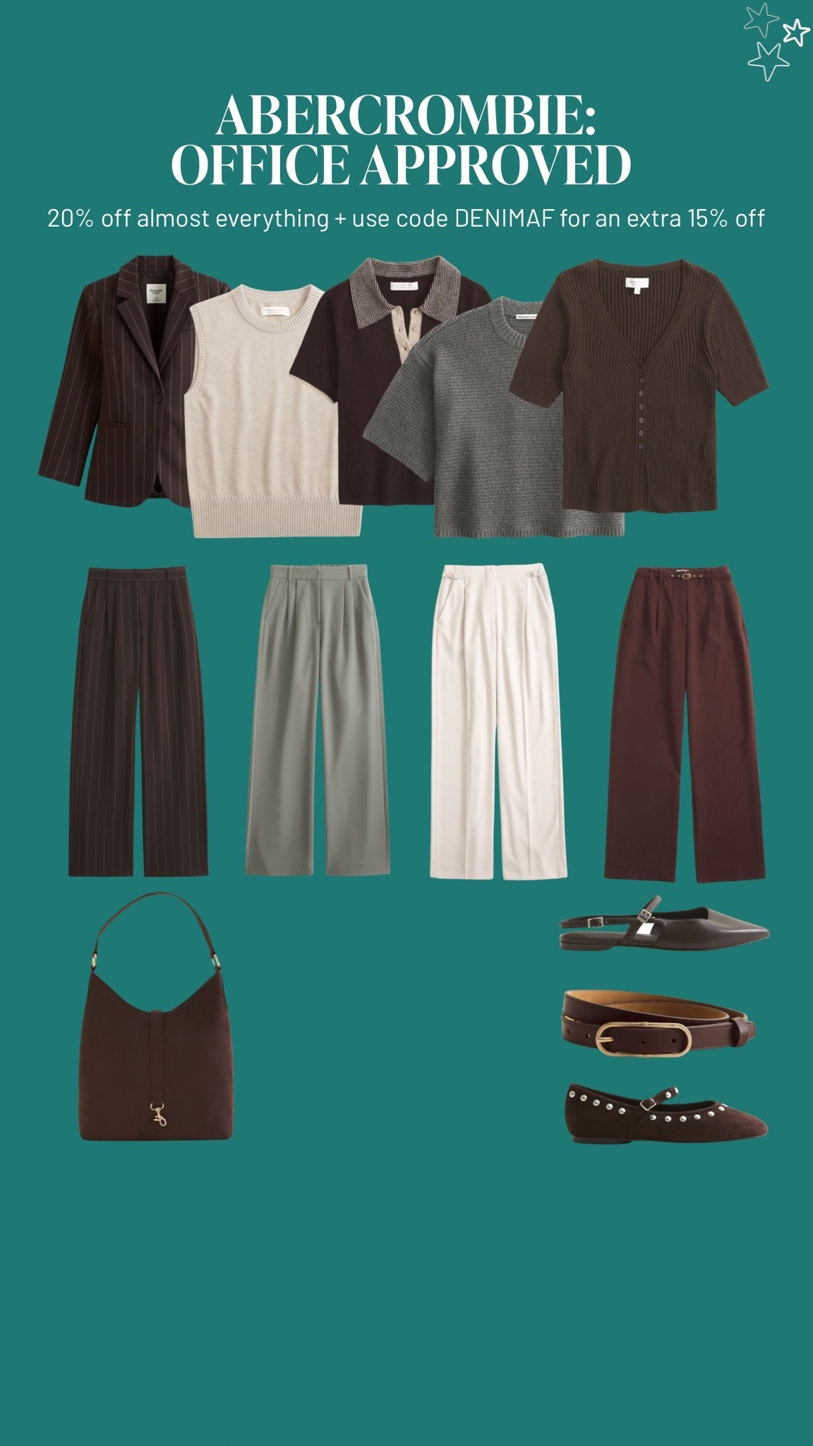 Abercrombie business casual outfit ideas. Stack DENIMAF for an extra 10% off 👖

#LTKootd