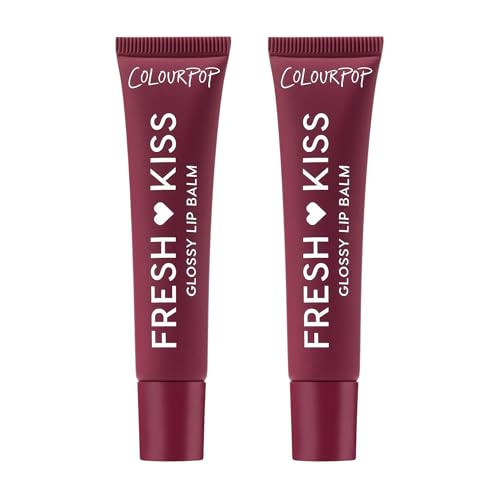 ColourPop Fresh Kiss Glossy Lip Balm - Hydrating Lip Care Enriched with Peptides, Hyaluronic Acid, Shea Butter & Vitamin E for an Ultra-Cushiony Formula - Wild Berry (2 Count) | Amazon (US)