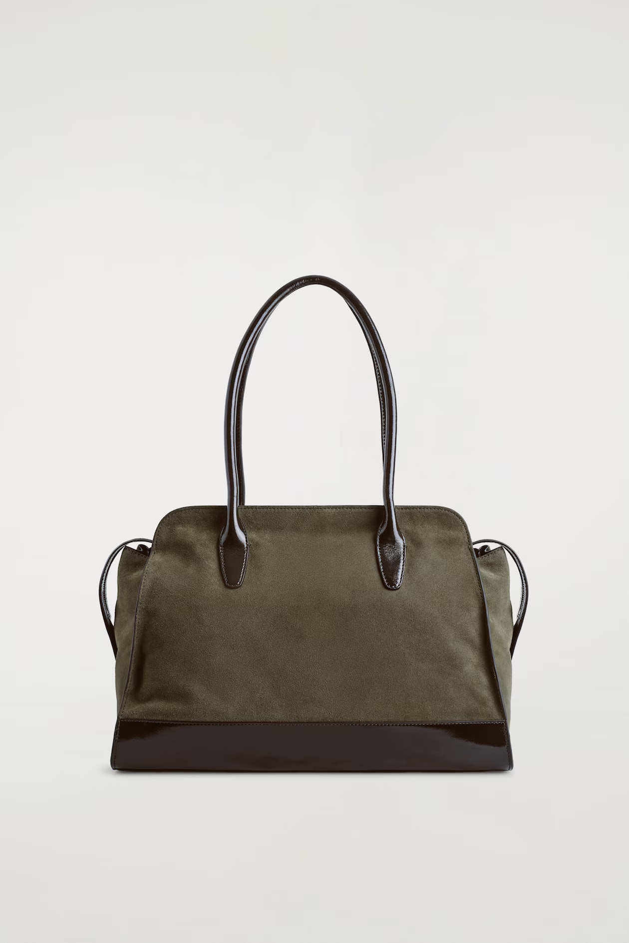 AVENUE TOTE BAG - SUEDE - TAUPE / DARK BROWN | COS GB | COS UK