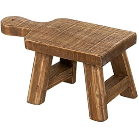 Creative Co-Op Rectangle Wood Pedestal with Handle, Small, Brown | Amazon (US)