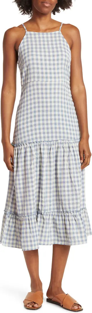 Nanette Lepore Gingham Halter Neck Tiered Maxi Dress | Nordstromrack | Nordstrom Rack